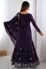 Pretty Purple Sequins Georgette Festival Wear Sharara Suit With Dupatta