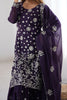Pretty Purple Sequins Georgette Festival Wear Sharara Suit With Dupatta