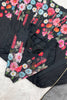 Stunning Black Floral Printed Organza Silk Event Wear Anarkali Suit