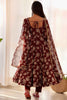 Attractive Maroon Floral Printed Georgette Event Wear Anarkali Gown