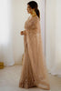 Glorious Golden Sequins Net Reception Wear Saree With Blouse