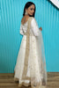 Marvelous White Sequins Georgette Reception Wear Gown With Dupatta