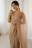 Glorious Golden Sequins Net Reception Wear Saree With Blouse