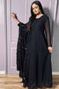 Precious Black Georgette Festival Wear Anarkali Suit Pant