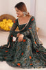 Incredible Green Bandhej Printed Georgette Casual Wear Anarkali Suit