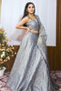 Alluring Grey Sequins Work Silk Party Wear Lehenga Choli