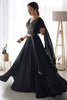 Alluring Black Color Sequins Georgette Party Wear Lehenga Choli