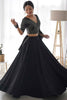 Alluring Black Color Sequins Georgette Party Wear Lehenga Choli