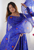 Amazing Royal Blue Bandhej Printed Georgette Event Wear Anarkali Suit