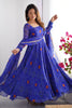 Amazing Royal Blue Bandhej Printed Georgette Event Wear Anarkali Suit