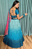 Lovely Blue Sequins Work Silk Event Wear Lehenga Choli With Dupatta