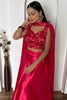 Alluring Pink Sequins Satin Party Wear Lehenga Choli With Dupatta