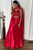 Alluring Pink Sequins Satin Party Wear Lehenga Choli With Dupatta