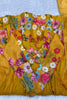 Incredible Yellow Floral Printed Organza Haldi Wear Anarkali Suit