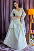 Adorable Off-White Sequins Georgette Wedding Wear Lehenga Choli