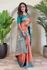 Enjoyable Orange Zari Weaving Tissue Silk Festival Wear Saree