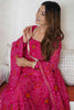 Wonderful Pink Bandhej Print Georgette Festival Wear Anarkali Suit