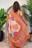 Incredible Orange Bandhani Printed Tissue Silk Festival Wear Saree