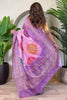 Shocking Purple Bandhani Printed Tissue Silk Event Wear Saree