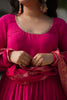 Gorgeous Pink Silk Wedding Wear Anarkali Suit With Banarasi Dupatta