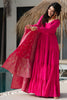 Gorgeous Pink Silk Wedding Wear Anarkali Suit With Banarasi Dupatta