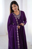 Ravishing Purple Embroidered Function Wear Anarkali Suit With Dupatta