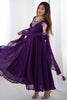 Ravishing Purple Embroidered Function Wear Anarkali Suit With Dupatta