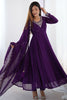 Ravishing Purple Embroidered Function Wear Anarkali Suit With Dupatta