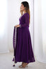 Ravishing Purple Embroidered Function Wear Anarkali Suit With Dupatta