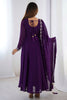 Ravishing Purple Embroidered Function Wear Anarkali Suit With Dupatta