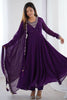 Ravishing Purple Embroidered Function Wear Anarkali Suit With Dupatta