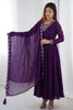 Ravishing Purple Embroidered Function Wear Anarkali Suit With Dupatta
