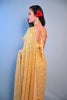 Fantastic Light Yellow Sequins Georgette Party Wear Saree With Blouse