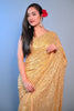 Fantastic Light Yellow Sequins Georgette Party Wear Saree With Blouse