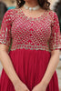 Amazing Pink Embroidered Georgette Event Wear Gown