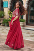 Amazing Pink Embroidered Georgette Event Wear Gown