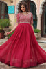 Amazing Pink Embroidered Georgette Event Wear Gown