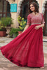 Amazing Pink Embroidered Georgette Event Wear Gown