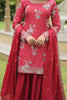 Amazing Maroon Sequins Chinon Function Wear Palazzo Suit With Dupatta