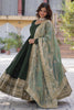 Surprising Green Embroidered Vichitra Silk Mehendi Wear Gown