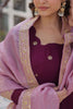 Awesome Wine Color Georgette  Festival Wear Anarkali Gown With Dupatta
