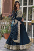 Stunning Teal Blue Embroidered Georgette Function Wear Gown
