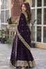 Surprising Purple Embroidered Georgette Event Wear Gown