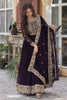 Surprising Purple Embroidered Georgette Event Wear Gown