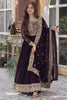 Surprising Purple Embroidered Georgette Event Wear Gown