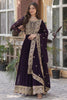 Surprising Purple Embroidered Georgette Event Wear Gown