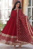 Fabulous Maroon Georgette Festival Wear Gown With Dupatta
