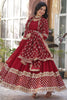 Fabulous Maroon Georgette Festival Wear Gown With Dupatta