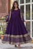 Incredible Purple Georgette Event Wear Gown With Dupatta