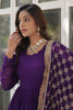 Incredible Purple Georgette Event Wear Gown With Dupatta